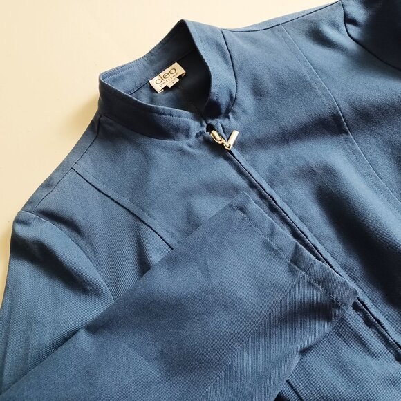 Cleo Blue Skirt Blazer Suit Set - Picture 3 of 16